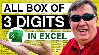 Excel - Count Any Sequence of 3 Digits - Episode 1834