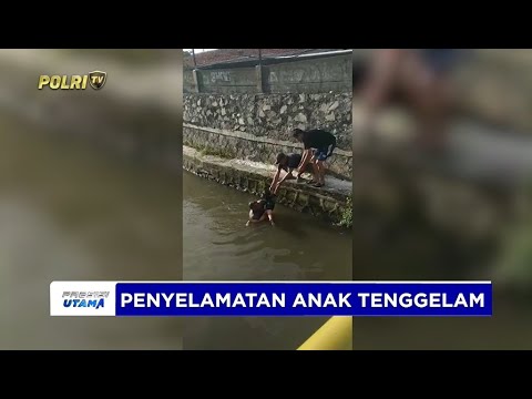 ANGGOTA DITPOLUDARA BAHARKAM SELAMATKAN ANAK PEREMPUAN TENGGELAM