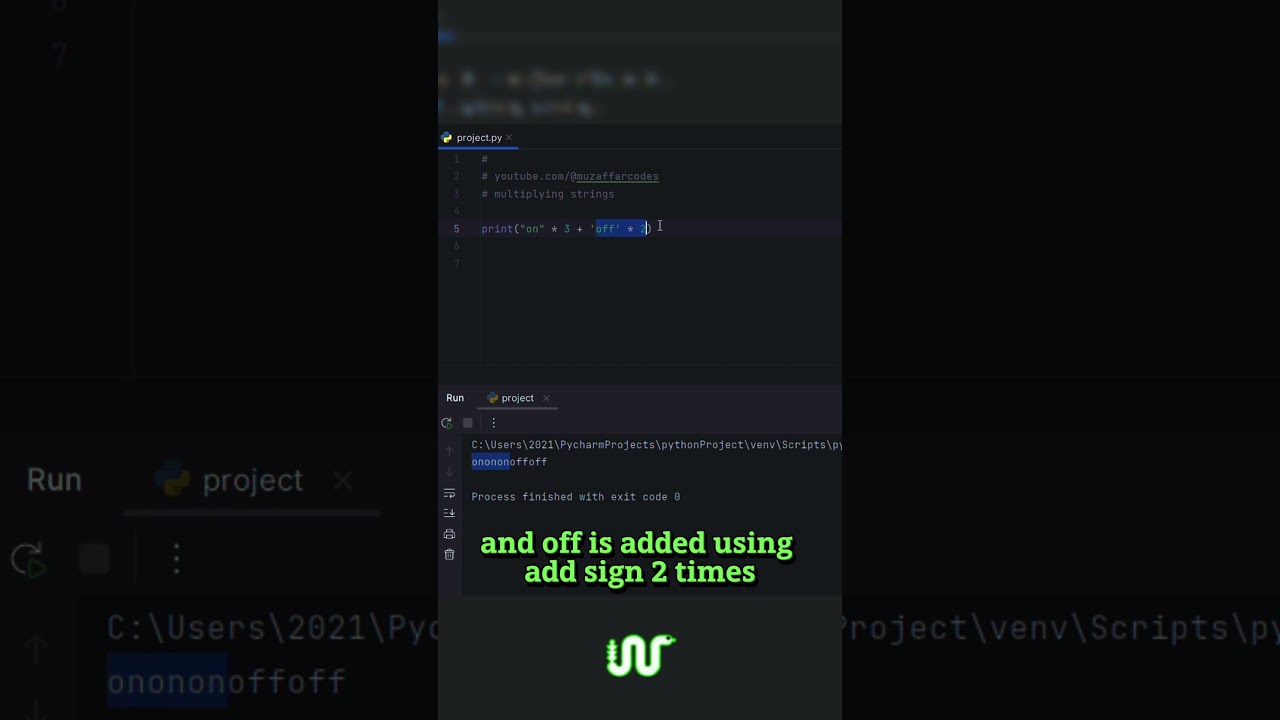 🐍 How to Use Python to Multiply Strings (001/100) #python