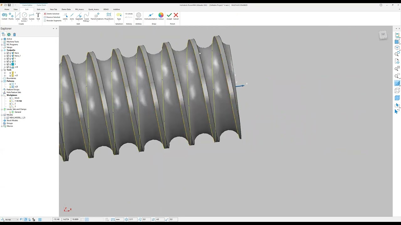 PowerMill 4th Axis Pattern and Surface finish
