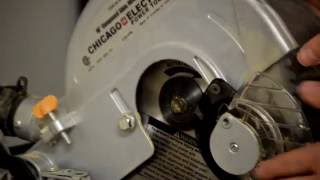 How to install/replace the blade on the 10" Chicago sliding miter saw