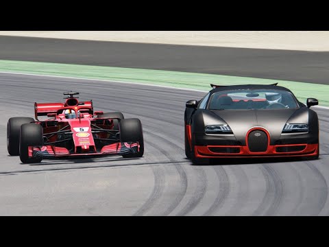 Ferrari F1 2018 vs Bugatti Veyron Super Sport - Nordschleife