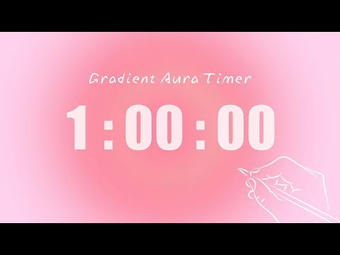 1 Hour Silent Study Timer | Soft Alarm Only | Pink Aesthetic | ADHD-Friendly