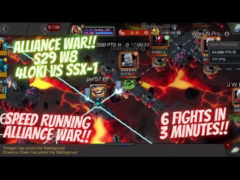 SPEED RUNNING ALLIANCE WAR!! SEASON 29 WAR 8 - 4LOKI VS SSx-1