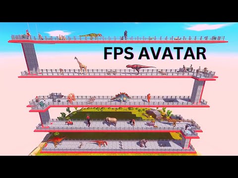 FPS Avatar with all weapons on each floor - Animal Revolt Battle Simulator