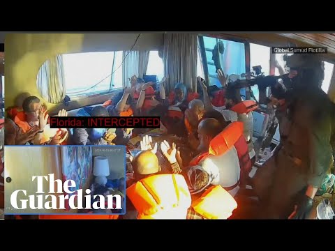 Moment IDF soldiers board Gaza aid flotilla vessels