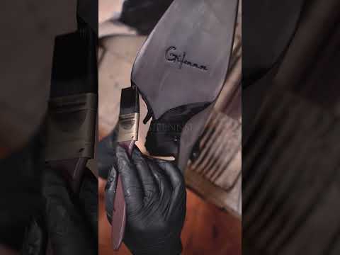 Gifennse Grey Oxford Whole Cut Coloring Process | Handmade Leather Magic H #leather #shoes #handmade