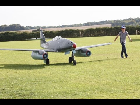 ① GIANT 1/3 SCALE RC MESSERSCHMITT ME 262 FIGHTER - ALI MACHINCHY ONBOARD CAMS  - 2014