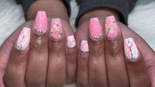 Nails Makeover | Acrylic Nails Tutorial | Short Coffin Nails