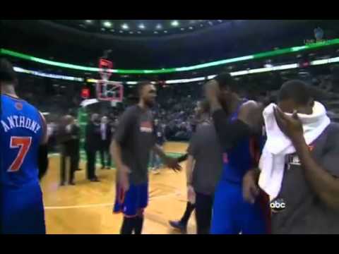 Melo Misses shot to tie the game vs. Celtics (KNICKS)