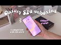 Aesthetic Galaxy S24 Cobalt Violet Unboxing Comparing With S24 Ultra