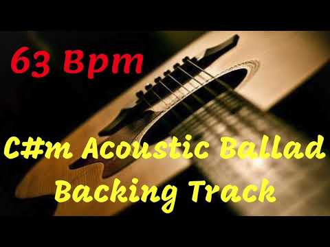 C# minor Acoustic Ballad Backing Track (63 Bpm)
