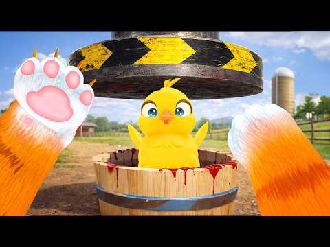 ❄️ WSADZIŁEM PISKLE DO PRASY HYDRAULICZNEJ!? | I am Cat |