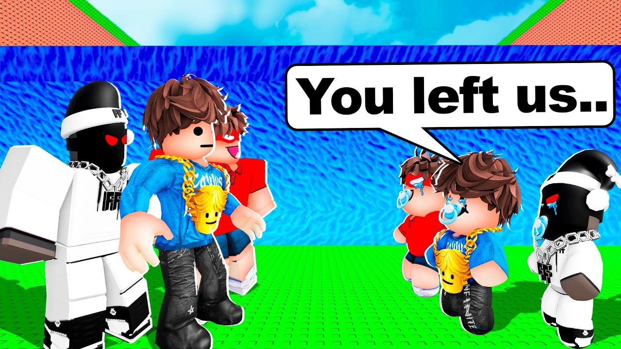 All Youtubers Meet Their KID Versions In Escape Tsunami..