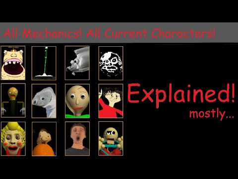 Baldi's Basics: All Characters Mechanics Explained | Remastered & Plus