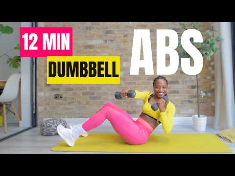 12 MIN WEIGHTED ABS Workout With DUMBBELL | Core STRENGTH at Home
