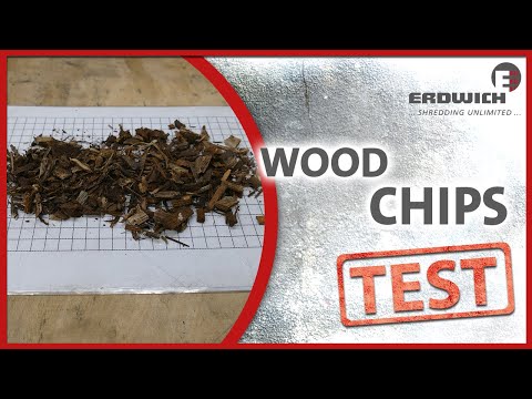 SHREDDING TEST | Wood chips - Single-Shaft-Shredder M600/1-400| Erdwich Zerkleinerungs-Systeme GmbH