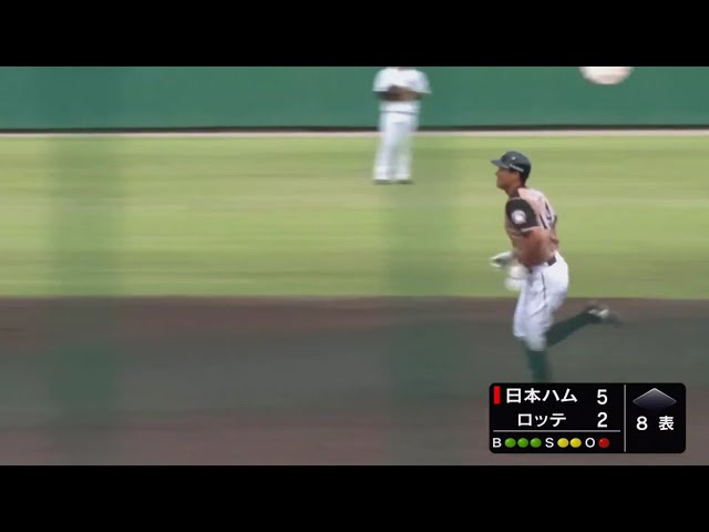 【ファーム】ファイターズ・海老原 リーグトップタイとなる第7号ホームラン!! 2020/8/2 M-F(ファーム)