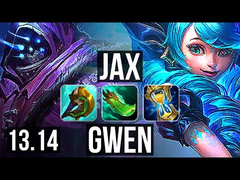 JAX vs GWEN (TOP) | 16/1/4, 8 solo kills, Legendary, Rank 8 Jax | NA Grandmaster | 13.14