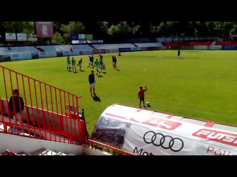 Calentamiento rsd Alcalá Izan y Manu