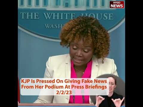 KJP Is Pressed On Giving Fake News From Her Podium At Press Briefings