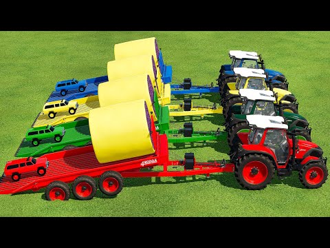 TRANSPORT, HARVEST & LOAD LAVENDER WITH LINDNER COLORED TRACTORS - Farming Siomulator 22