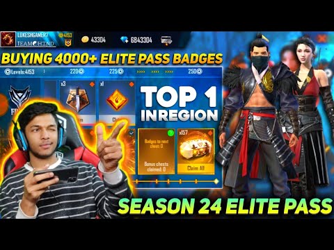 Buying 4500+ Badges In Season 24 Elite Pass And I Got 150 Magic Cube Create At Garena Free Fire 2020