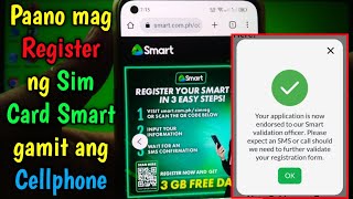 Paano mag register ng sim card Smart gamit ang cellphone | Smart sim card registration Philippines