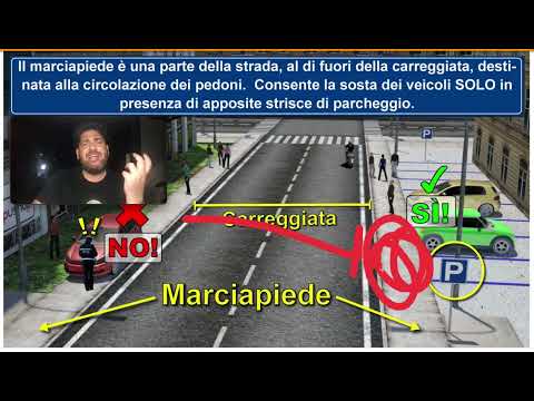 Definizioni stradali - Marciapiede (Patente B)