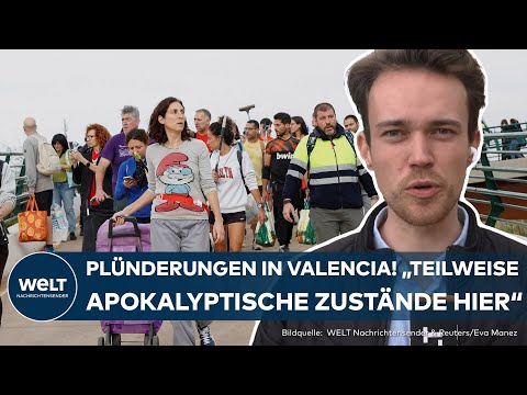 Video Thumbnail: FLUTKATASTROPHE IN SPANIEN: "Apokalyptische Zustände" – Menschen plündern aus Not Lebensmittel