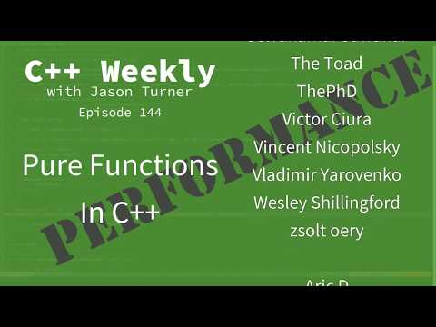 C++ Weekly - Ep 144 - Pure Functions in C++