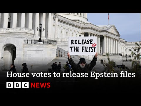 Video | US House votes overwhelmingly to make justice department release Epstein files | BBC News