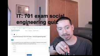 IT: Security+ 701 exam social engineering quiz