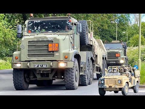 HUNDREDS of Army trucks convoy from NATO exercises!