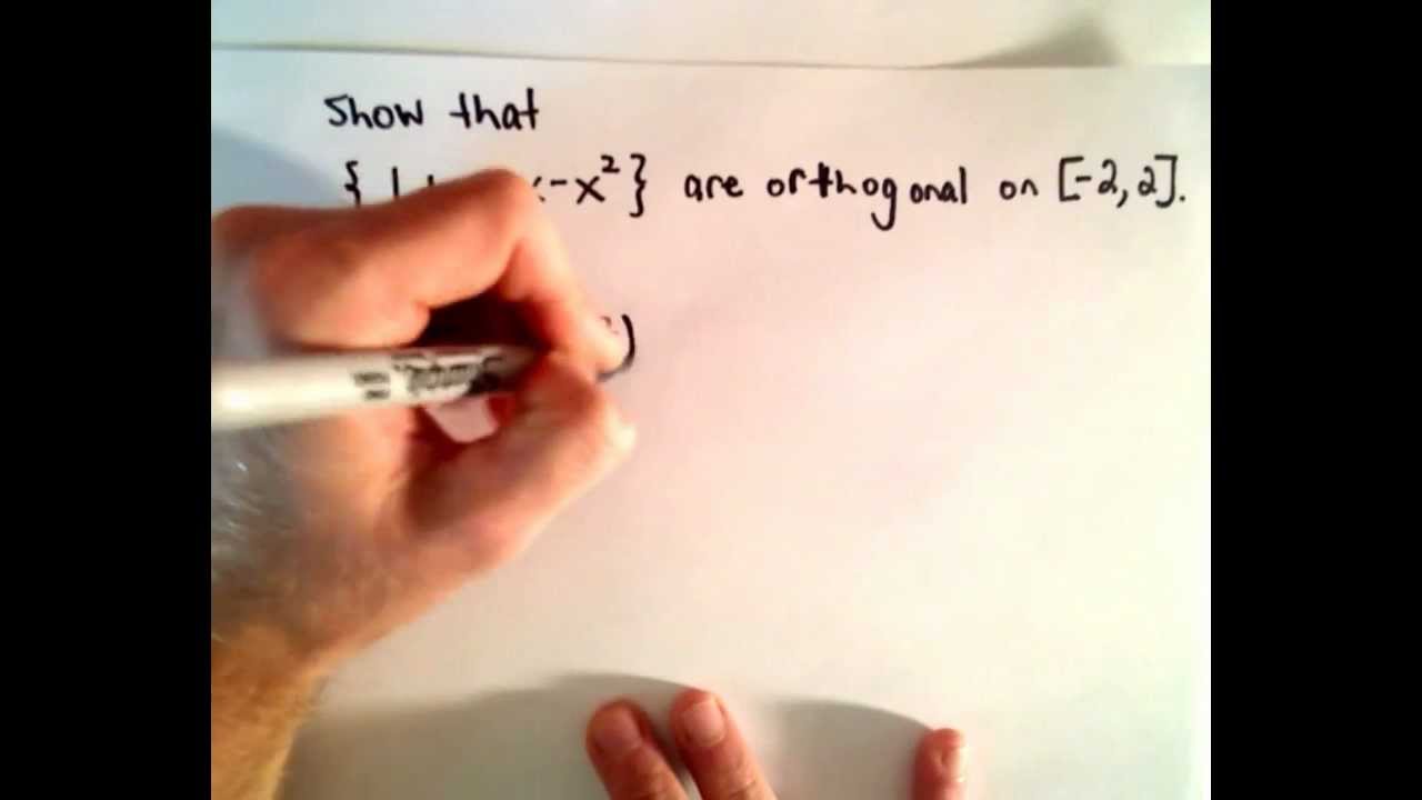 Inner Product and Orthogonal Functions , Quick Example