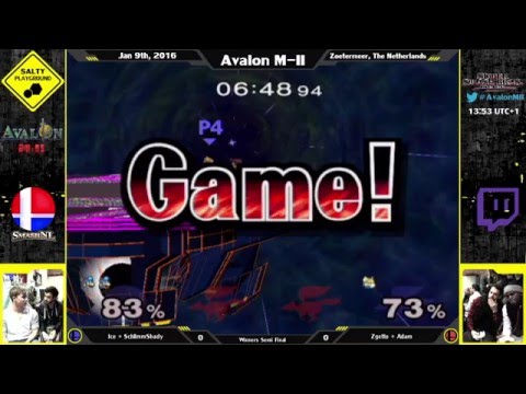 Avalon M-II - Ice + SchlimmShady Vs Zgetto + Adam - SSBM Doubles Winners Semi Final