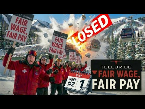 Day 10 of the Strike at Telluride and Tourists Are Furious #skiing #snowboarding #telluride