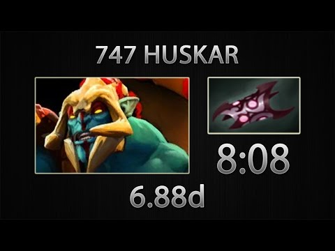Dota 2 Huskar Fast Farm - 747 - Armlet of Mordiggian - 8:08 [6.88d]