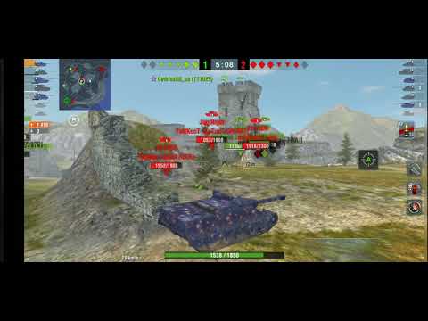 Wot blitz Foch 155 (5300)damage 4 kills mastery badge