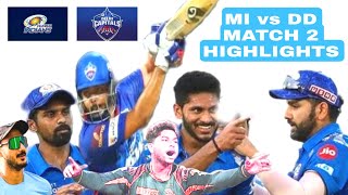 MI vs DC  ipl 2022 Score Board Match 2