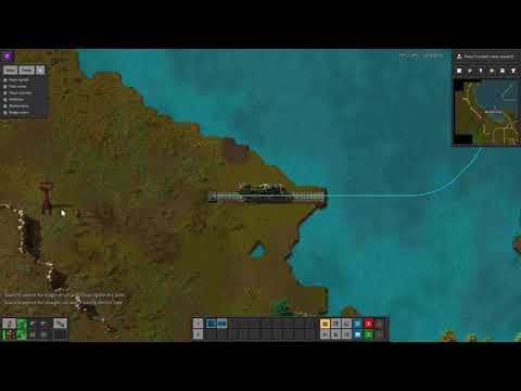 Modded Factorio: Placing Cargo Ships' Waterways using F.A.R.L.
