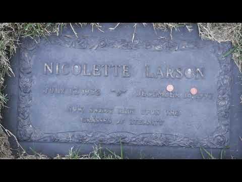 Singer Nicolette Larson Grave Forest Lawn Cemetery Hollywood Hills Los Angeles California USA 2020