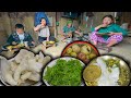 Mix Vegetable Recipe | Mushroom, Squash Leaves &  Potato | eating vlog village | local village food