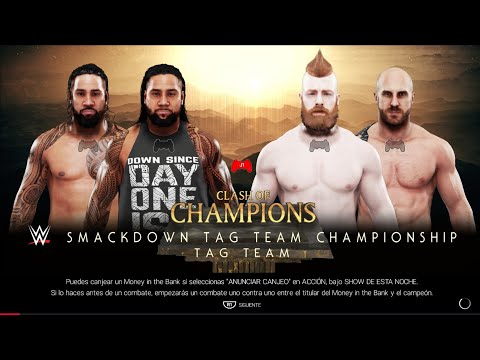 WWE 2k19 The Usos vs The Bar - Smackdown Tag Team Championship