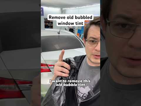 Remove old bubbled window tint #windowtint #windowfilm #diy #tint #howto