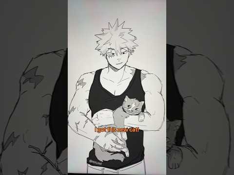 His therapist definitely advised him to get a cat… #mha#bakugo#bakugou#skit#cat#myheroacademia#bnha