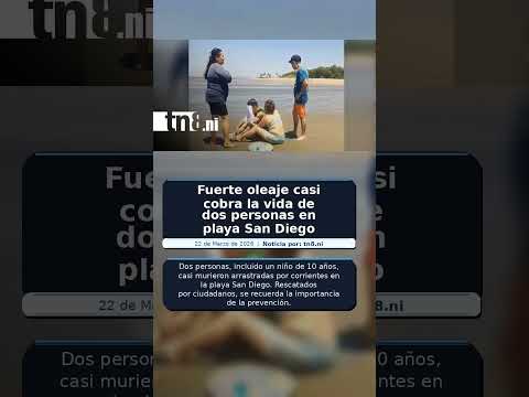 Fuerte oleaje casi cobra la vida de dos personas en playa San Diego