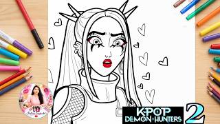 How to Draw and Color Mira from KPop Demon Hunters 2 👩‍🎤 Drawing for Beginners #golden