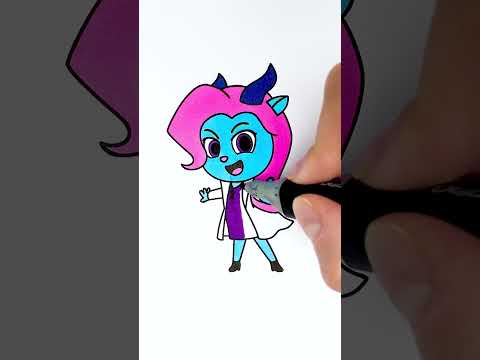 💕 Coloring Dr. Antel from Sheriff Labrador 🚓 Glitter Art ✨ #sheriff #labrador #color #trending