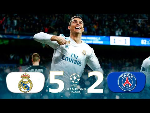 Real Madrid vs PSG (5-2 agg) UCL 2017-2018 / Round of 16 / 1,2 Leg / All Goals & Highlights